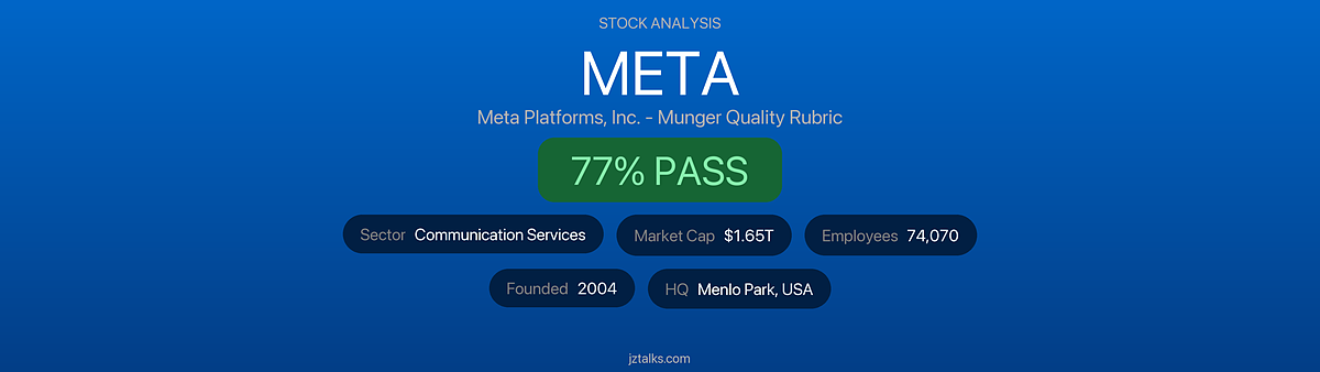 Meta Platforms (META) Stock Analysis 2026: Is it a Buy? (Munger Quality Rubric)